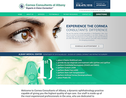 Website Re-Design for Ophthalmology hospital in Newyork