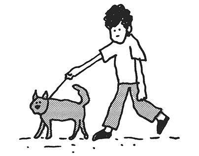 dog walking.