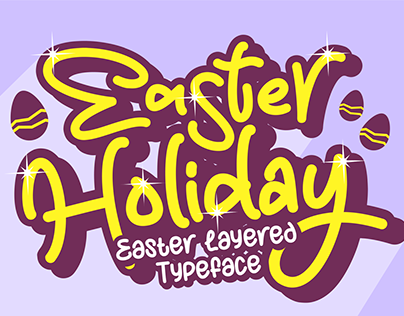 Easter Holiday - Font Layered