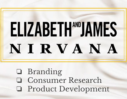 Marketing & Product Development - Elizabeth and James