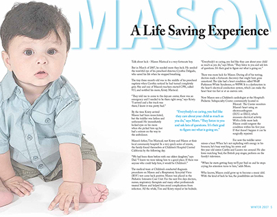 Editorial Spread for Valley Children's Hospital