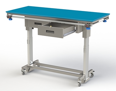 Height adjustable dissection table