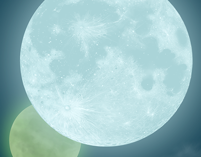 Two Moons - Digital Illustration