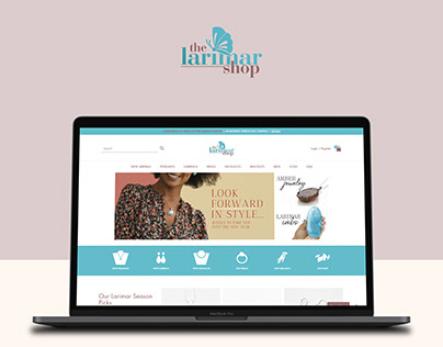 The Larimar Shop - the beach in a website