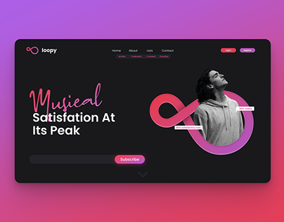 Loopy - An Musical Streaming Service (Homepage design)