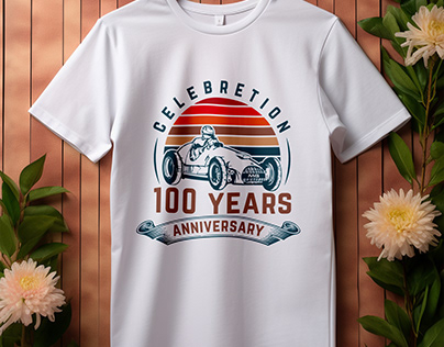 100 Years anniversary t-shirt design