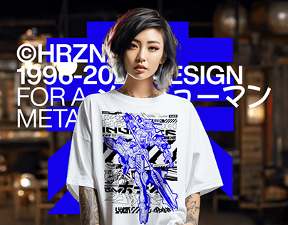 Mecha Gundam Cyberpunk T-Shirt Horizon Invader