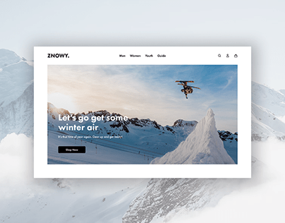 Snow Sports Gear Website Design Concept