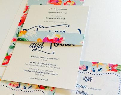 Floral Design Wedding Stationery