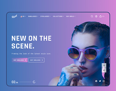 Website Concept for Eyewear Fashion Brand