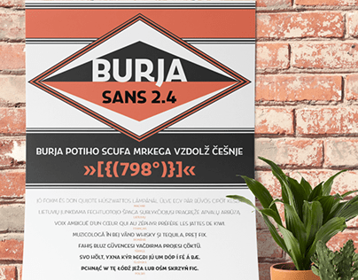 Burja Sans 2.4: Sans-serif typeface all caps family