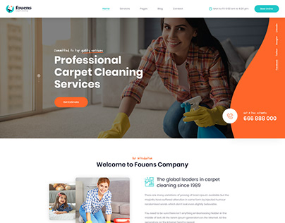 Fouens - Carpet Cleaning Company Template