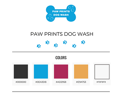 Paw Prints Dog Wash Branding Board