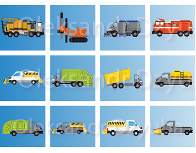 Truck badges (icons) vector set for a car company
