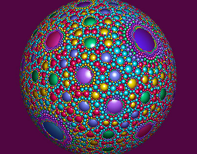 Fractal ball. Digital art.