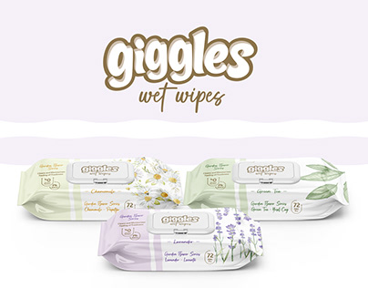 Giggles Wet Wipes - Garden Flower Series
