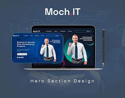 Moch IT Hero Section Design