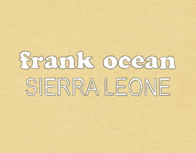 Frank Ocean - Sierra Leone