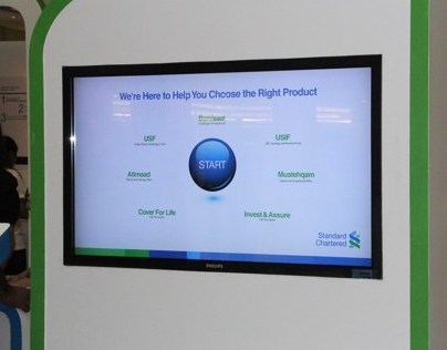 Digital Displays by OPTIMUM  at Standard Chartered Bank