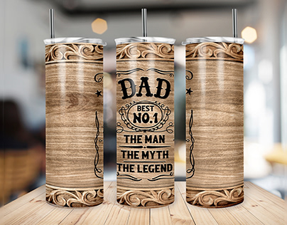Dad The Man The Myth The Legend Woodgrain Sublimation