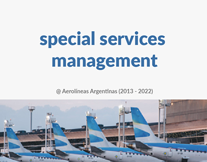 special services management @ Aerolíneas Argentinas