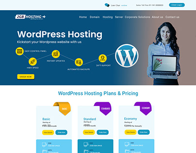 wordpress hosting page