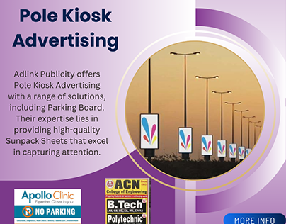 Increase brand reach with pole kiosk advertising