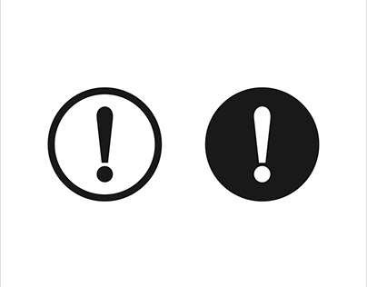 Exclamation Icon Vector flat design style.