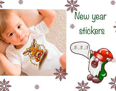 New year stickers