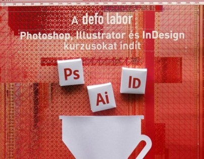 3D Poster for Defo Labor's Adobe sofware courses