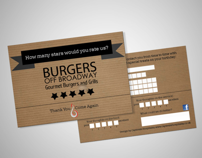 Burger Off Broadway (Comment card)