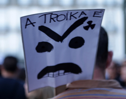 Protest against austerity in Porto