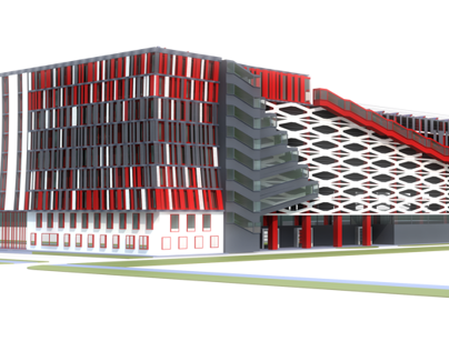 Concept of Parking and Office Building