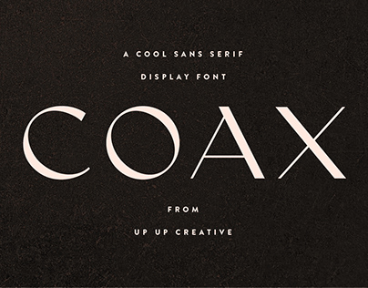 Coax, a Cool Sans Serif Display Font
