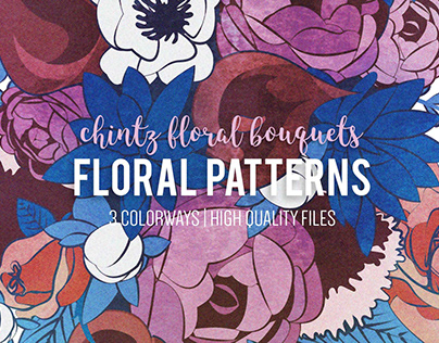 Chintz floral patterns