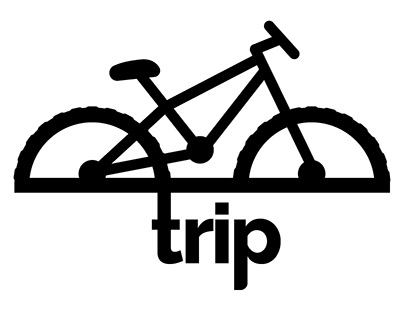 Bicycle Trip Outdoors Sticker Design Concept Logo Art