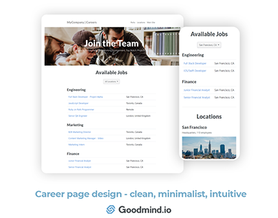 Career Page Design