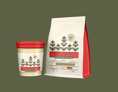 Coffee Beans Bag Packaging Design