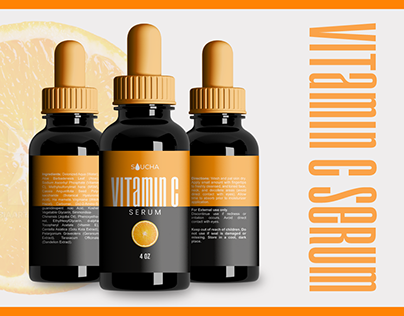 Vitamin C Serum Supplement label design