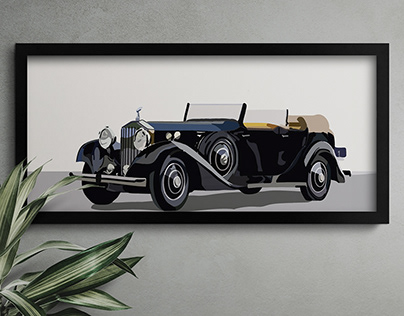 Rolls Royce Digital Painting