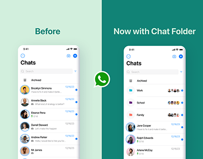 Project thumbnail - WhatsApp Chat Folder Feature Case Study