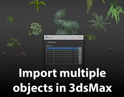 How to Import multiple objects in 3dsMax?