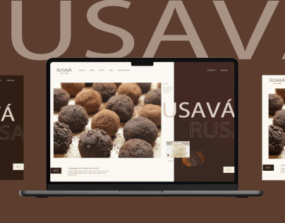 RUSAVÁ Chocolate Store Website