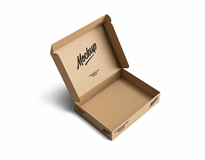 Free Opened Package Box Mockup