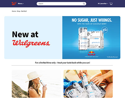 Red Bull - "Always On" Brand Page Design