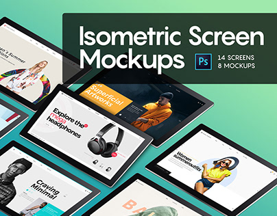 Isometric Screen Mockups