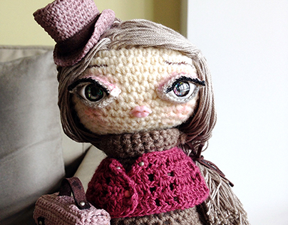 Robyn, The Steampunk Crochet Art Doll