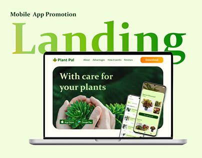 Promo landing for mobile App