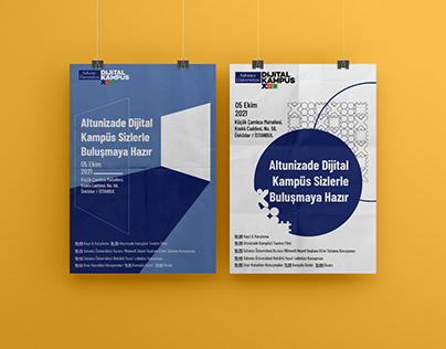 Sabancı Üniversitesi dijital kampüs afiş tasarımları
