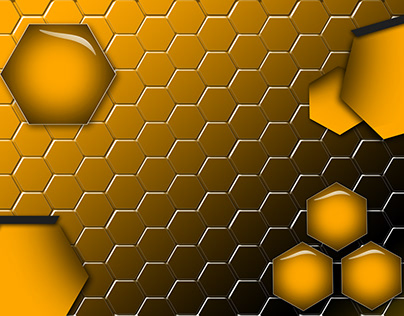 Hexagon yellow gradient wallpaper